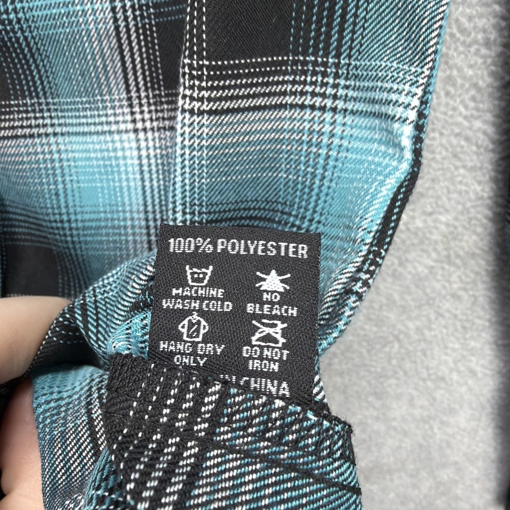 Dixxon Flannel Shirt Women Small Blue Black‎ Plaid Pearl Snap Pensacola D Tech - Picture 6 of 9